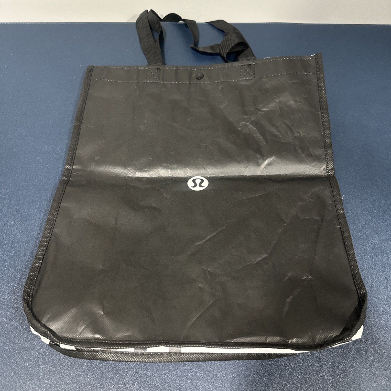 Authentic Large Lululemon Shopping Tote Bag In Black New Without Tags